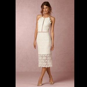 BHLDN Cynthia Rowley “Tulip” White Midi Dress Sz 6